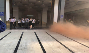 光谷店开展消防清静演习